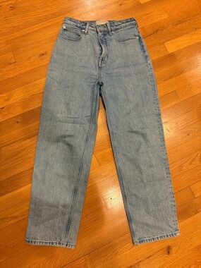 Everlane Light Wash High Rise Wide Leg Jeans